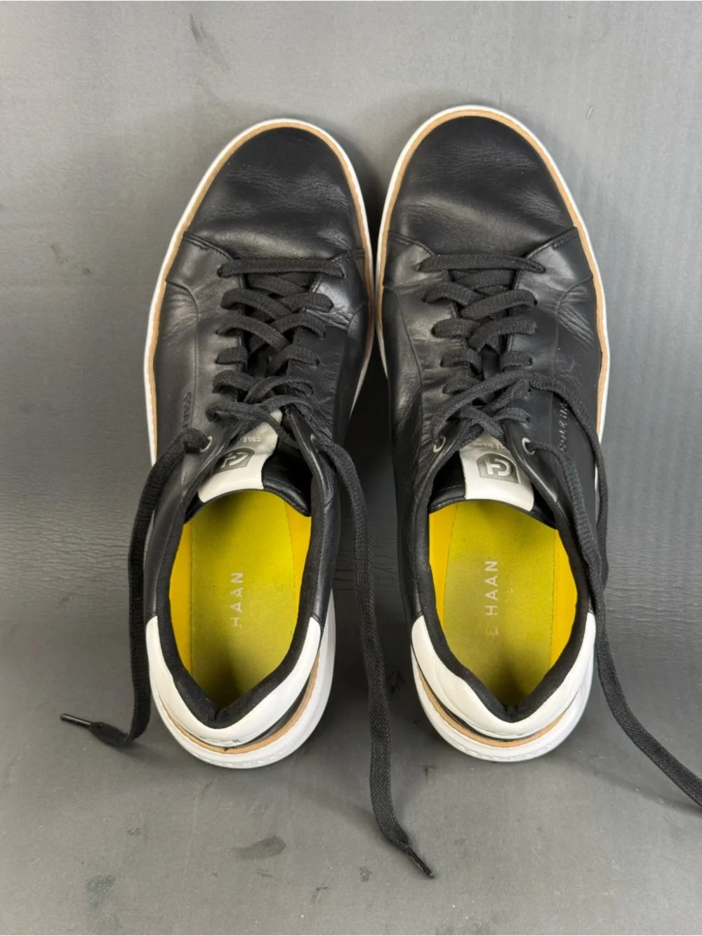 Cole Haan Men’s GrandPro Topspin Black Leather Sneaker shoes size 13